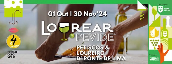 LOUREAR A PEVIDE 2024 | PONTE DE LIMA - De 01 de outubro a 30 de novembro, em Ponte de Lima, a casta Loureiro e a gastronomia limiana são o centro de um roteiro enogastronómico que celebra os sabores, a tradição e a autenticidade da região.