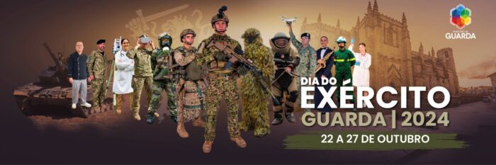COMEMORAÇÕES DO DIA DO EXÉRCITO 2024 | GUARDA - As Comemorações do Dia do Exército 2024 realizam-se na cidade da Guarda de 22 a 27 de outubro.