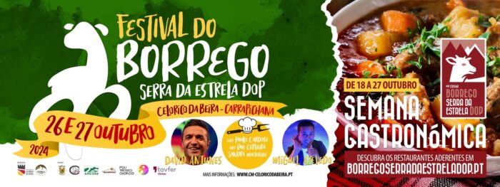 FESTIVAL DO BORREGO SERRA DA ESTRELA DOP 2024 | CELORICO DA BEIRA - A freguesia da Carrapichana vai acolher nos dias 26 e 27 de  outubro, o Festival do Borrego Serra da Estrela DOP, organizado em parceria pelo município de Celorico da Beira e a Estrelacoop, com a colaboração da Junta de Freguesia da Carrapichana, entre outras entidades.