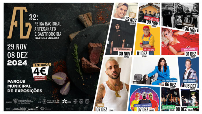 FEIRA NACIONAL DE ARTESANATO E GASTRONOMIA 2024 | MARINHA GRANDE - A 32.ª edição da FAG – Feira Nacional de Artesanato e Gastronomia da Marinha Grande, vai decorrer de 29 de novembro a 08 de dezembro no Parque Municipal de Exposições da Marinha Grande.