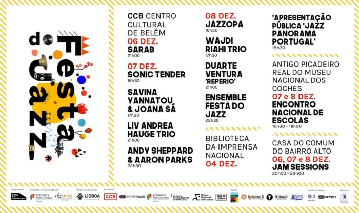 FESTA DO JAZZ 2024 | CCB LISBOA - A Festa do Jazz 2024, no Centro Cultural de Belém em Lisboa, vai decorrer de 06 a 08 de dezembro.
