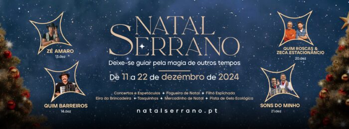 NATAL SERRANO 2024 | PAMPILHOSA DA SERRA - Deixe-se guiar pela magia de outros tempos, e de 11 a 22 de dezembro, saboreie e sinta o verdadeiro Natal Serrano 2024 na Pampilhosa da Serra. Ao longo de 12 dias, no Mercado Municipal, o evento celebra o mais genuíno espírito de Natal, num ambiente acolhedor e de animação contagiante e constante. 
