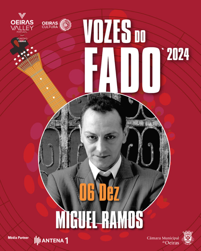VOZES DO FADO 2024 | OEIRAS - O ciclo de concertos Vozes do Fado 2024 irá decorrer no Auditório Municipal Ruy de Carvalho entre 08 de novembro e 06 de dezembro, trazendo ao palco algumas das vozes mais emblemáticas do Fado. 