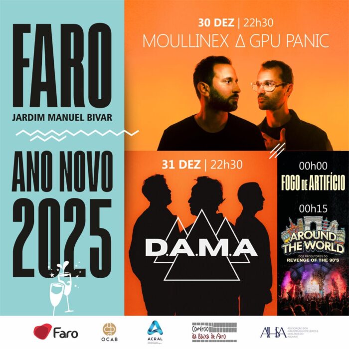 FARO ANO NOVO 2024-2025 - Faro vai voltar a viver as celebrações de um novo ano, que assim voltam à baixa da cidade nos dias 30 e 31 de dezembro.